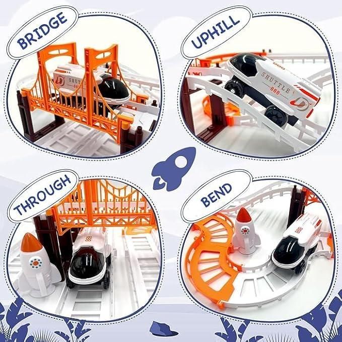 Astronaut Spaceship Track Set - Outer Space Toy Set for Kids - ɢɪꜰᴛʟᴜxᴇ