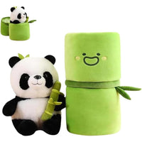 Cute Panda Plush with Bamboo - ɢɪꜰᴛʟᴜxᴇ