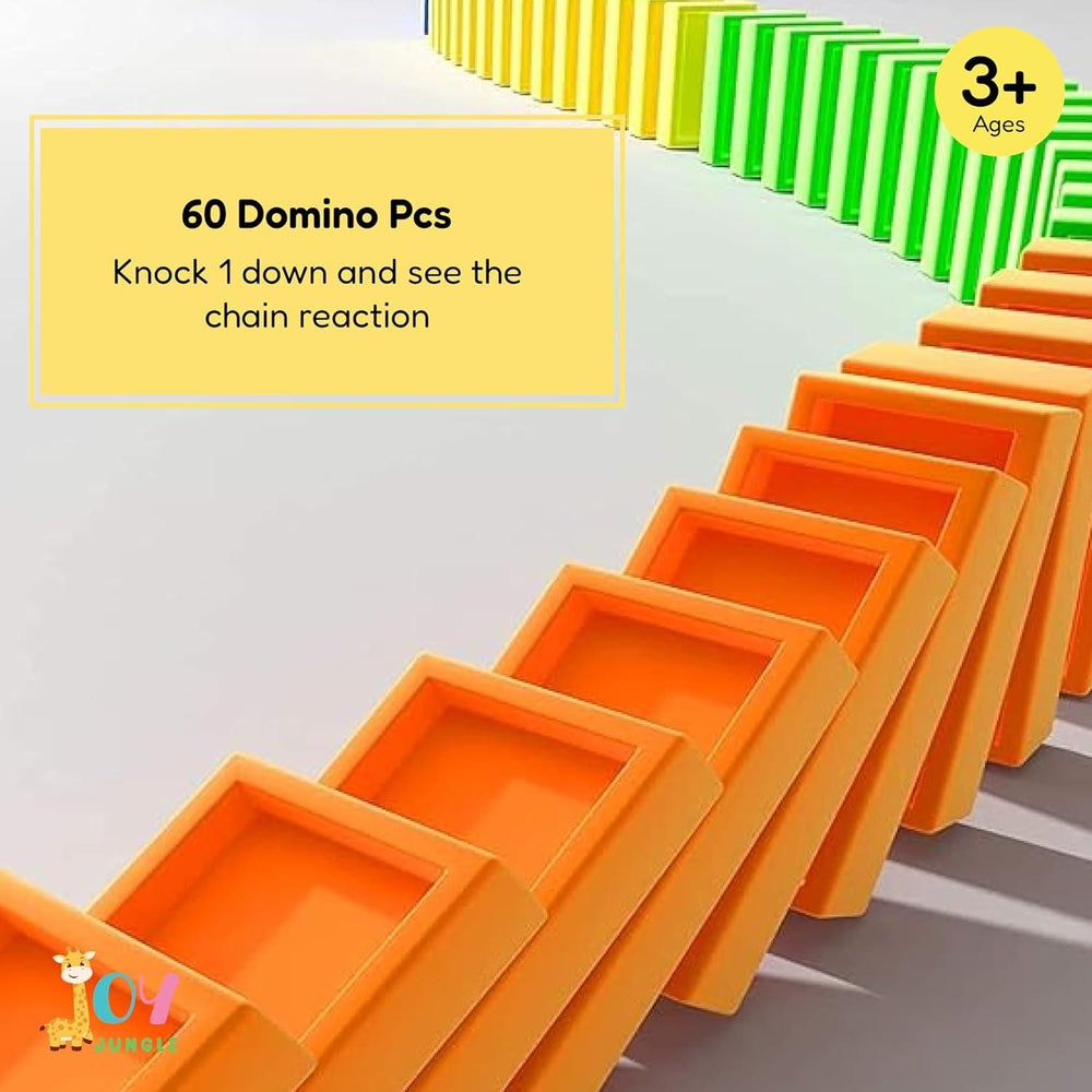 Train Toy Domino Set for Kids BPA Free Plastic with Sound Effects - ɢɪꜰᴛʟᴜxᴇ