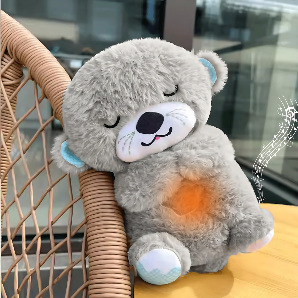 Breathing Teddy Bear with Soothing Music, Comfort Plush - ɢɪꜰᴛʟᴜxᴇ