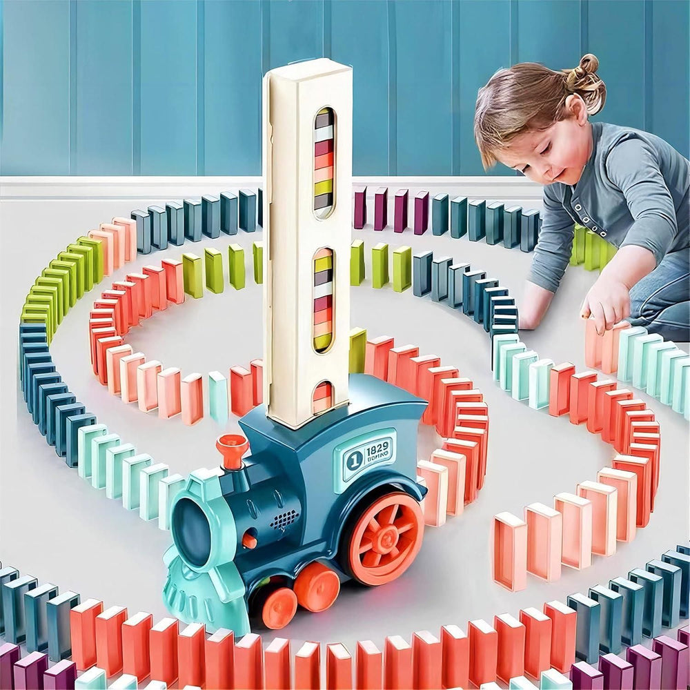 Train Toy Domino Set for Kids BPA Free Plastic with Sound Effects - ɢɪꜰᴛʟᴜxᴇ