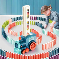 Train Toy Domino Set for Kids BPA Free Plastic with Sound Effects - ɢɪꜰᴛʟᴜxᴇ