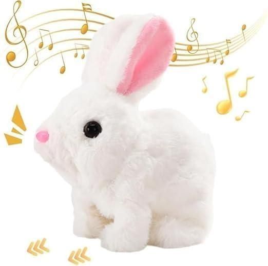 Bunny Toy, Hopping Bunny Toy Interactive Electronic Pet with Sounds and Movement - ɢɪꜰᴛʟᴜxᴇ