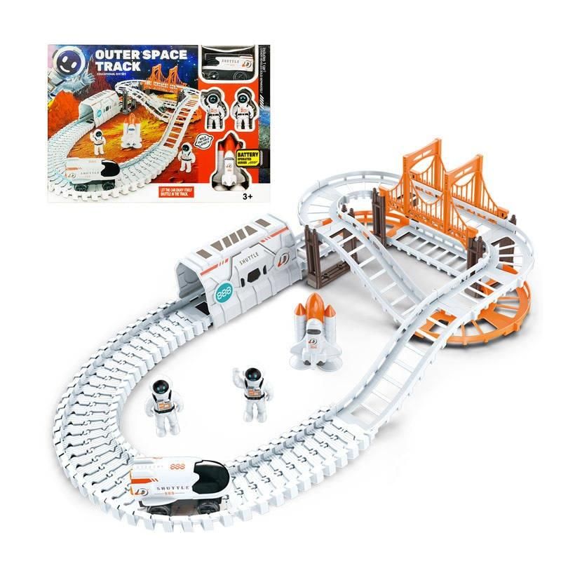 Astronaut Spaceship Track Set - Outer Space Toy Set for Kids - ɢɪꜰᴛʟᴜxᴇ
