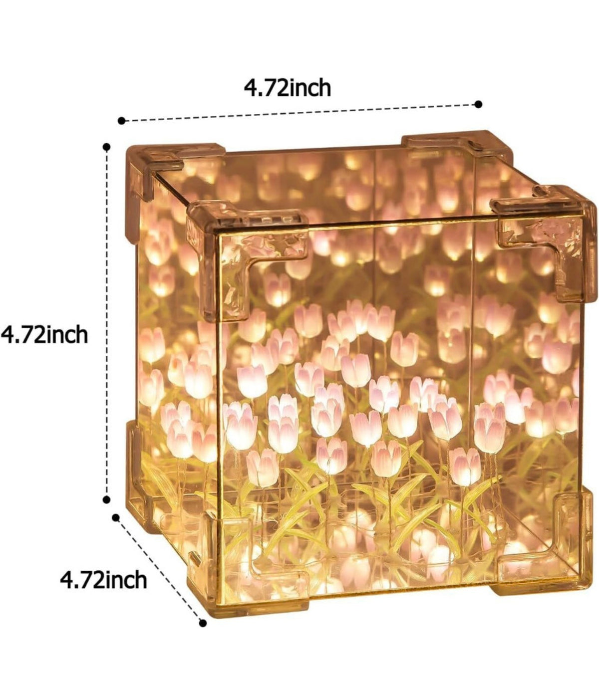 Tulip Cube Mirror Lamp 🌸 - ɢɪꜰᴛʟᴜxᴇ