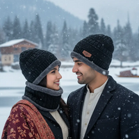 Unisex Woolen Cap Set