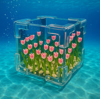 🌷 Tulip Mirror Lamp – Elegant Multicolor Desk Light - ɢɪꜰᴛʟᴜxᴇ