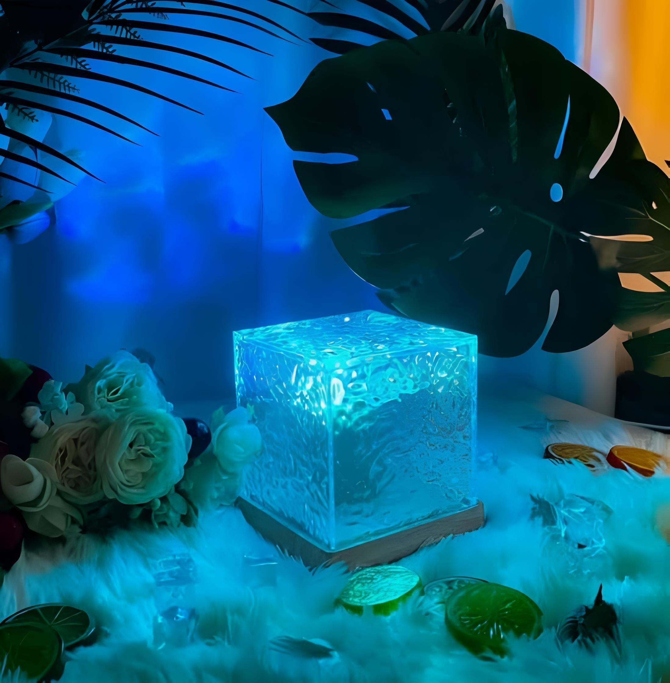 Dreamy Water Ripples - Night Light Lamp with Rotation - ɢɪꜰᴛʟᴜxᴇ